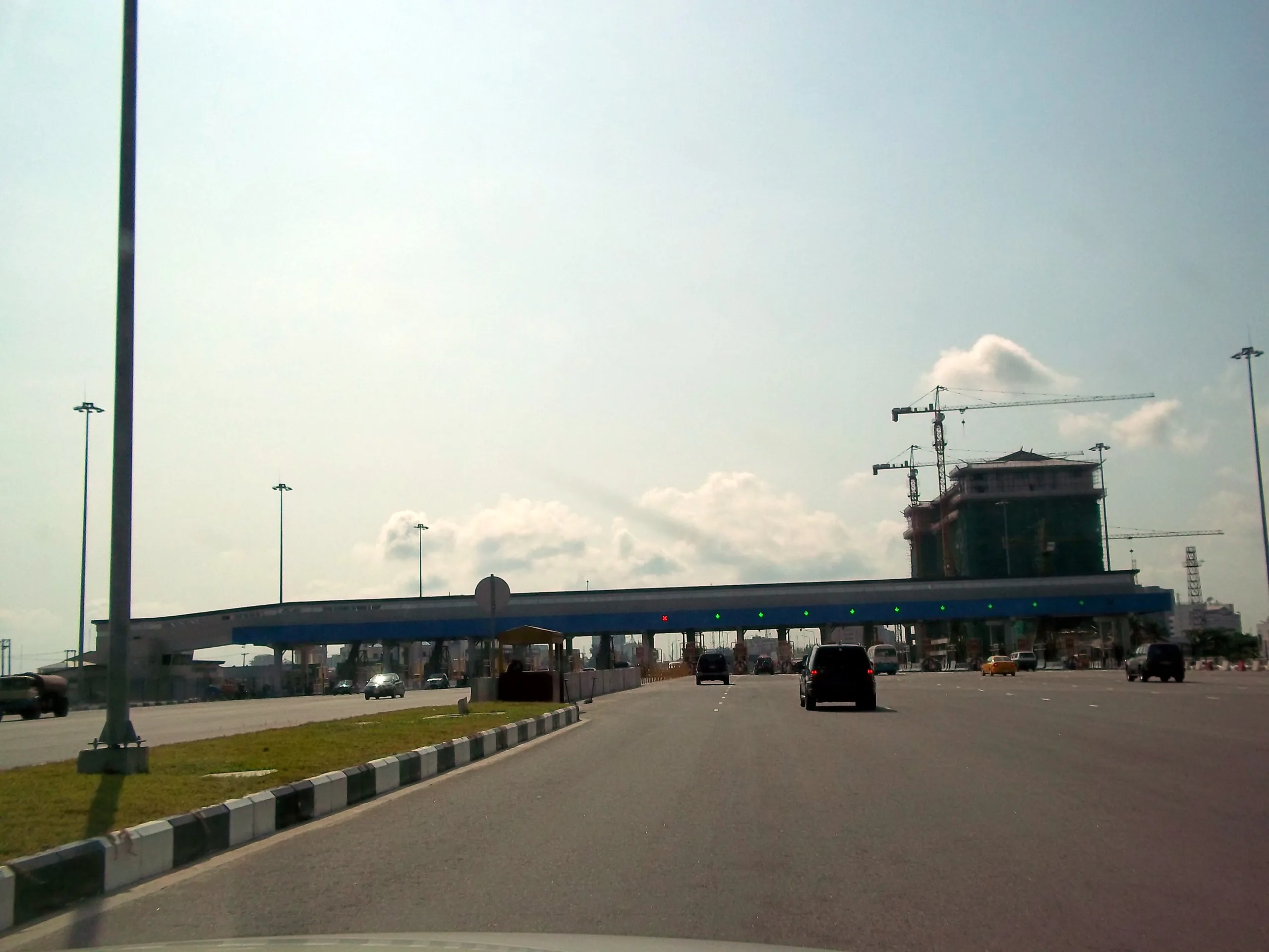 New toll gate and dual carriageway in Lagos, part of the road network opening up Ibeju-Lekki