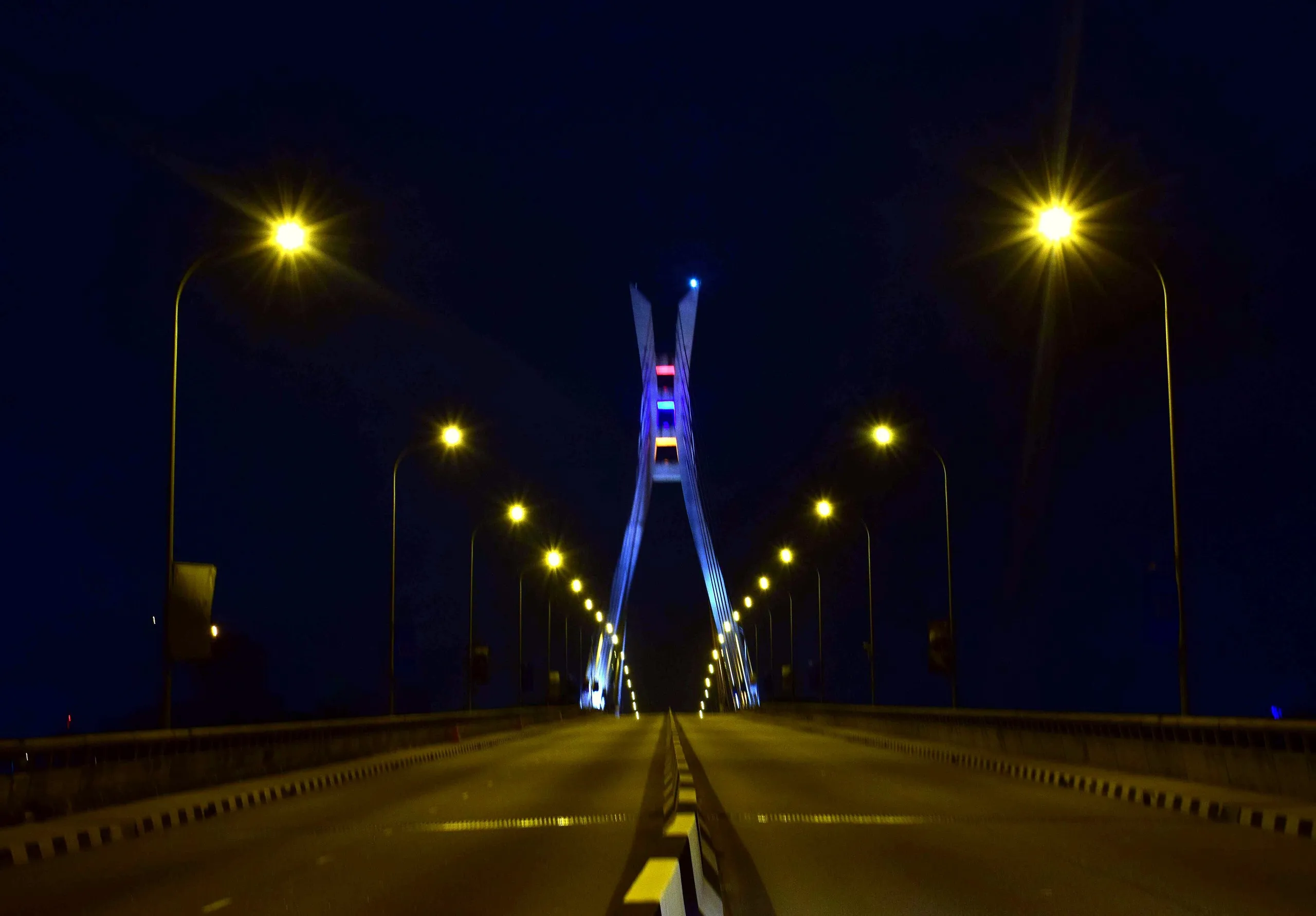 Lagos · Lekki Link Bridge by night