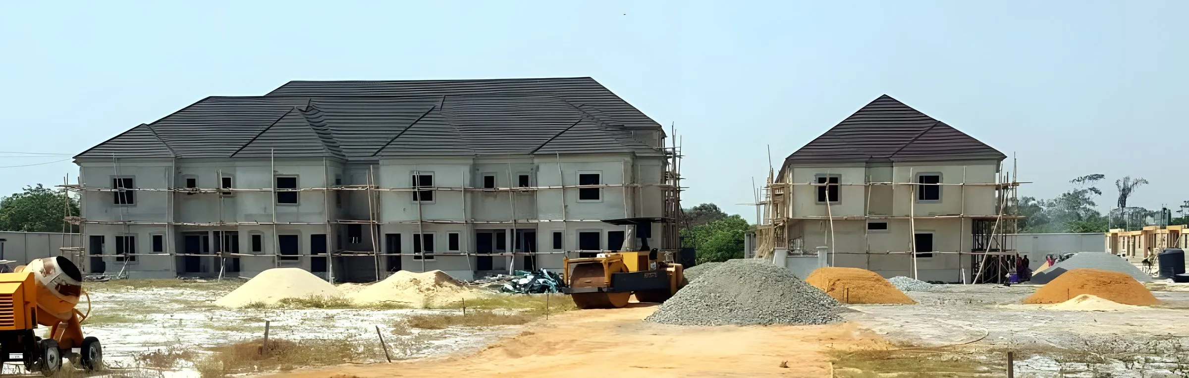 Site progress · Terraces taking shape